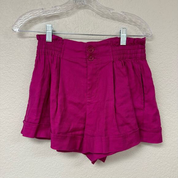 Anthropologie Pleated Casual Shorts Purple Size 2 - Picture 1 of 5
